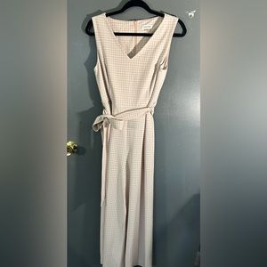 Calvin Klein gingham peach jumpsuit